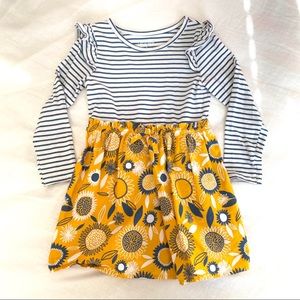 4T | CAT & JACK  Striped Long Sleeve Floral Dress